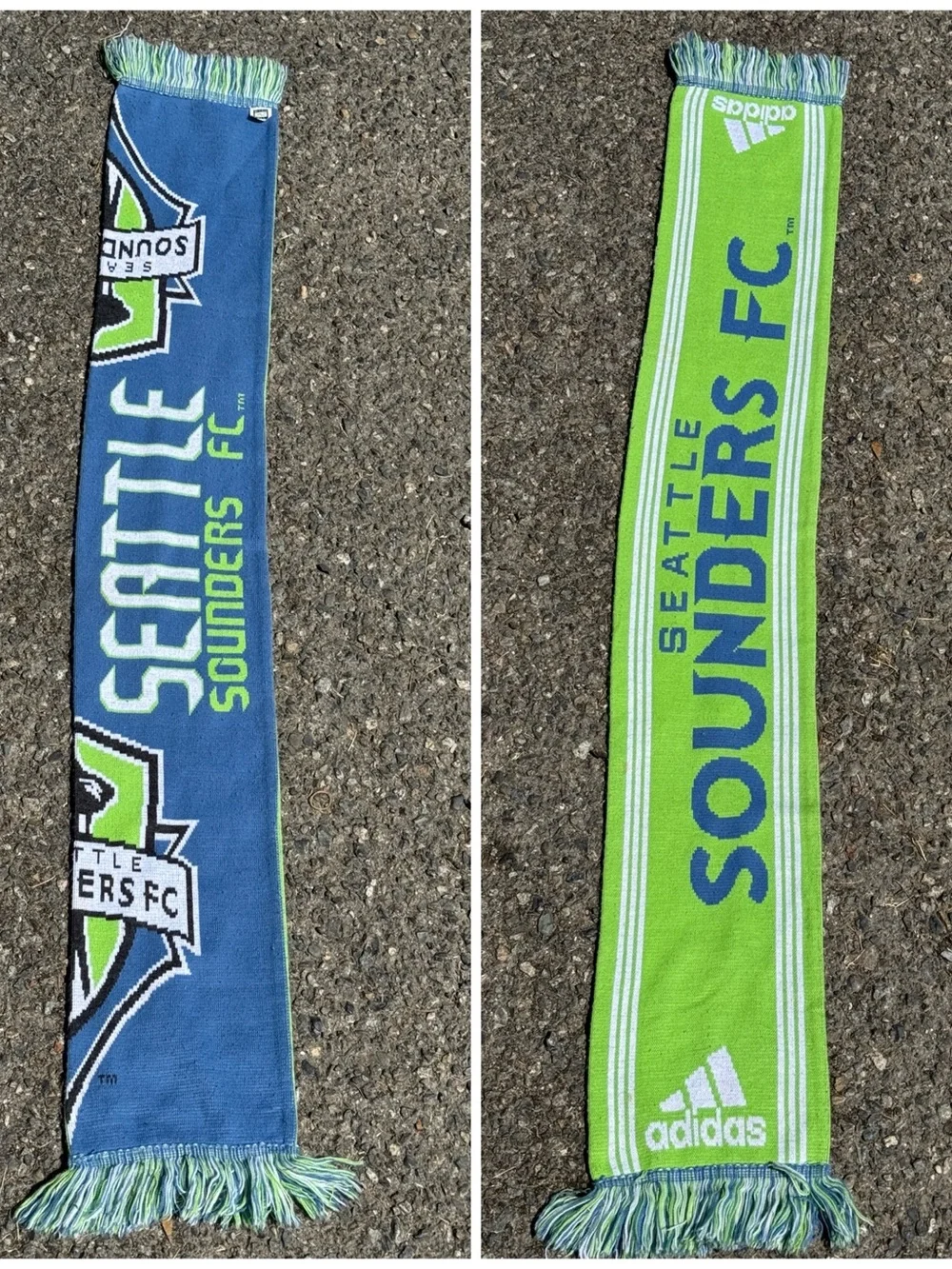 Adidas Seattle Sounders FC Scarf - Blue & Lime